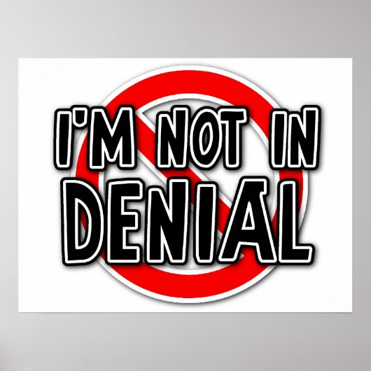Not In Denial おもしろい Poster ポスター (正面)