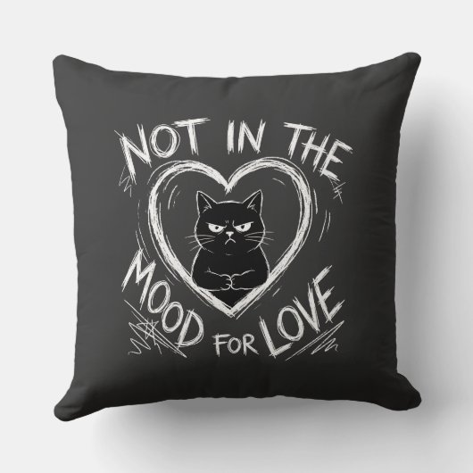 Not In The Mood For Love Grumpy Cat Sarcastic クッション (裏面)
