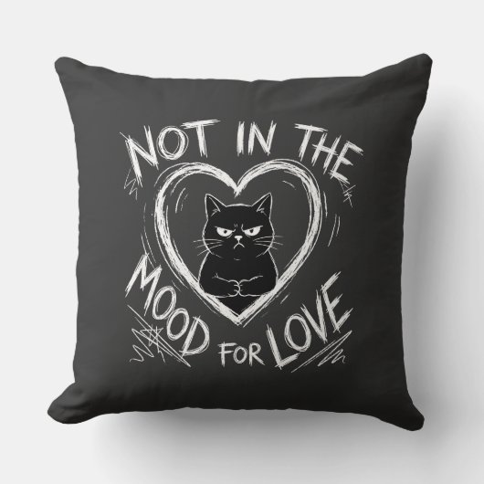 Not In The Mood For Love Grumpy Cat Sarcastic クッション (正面)