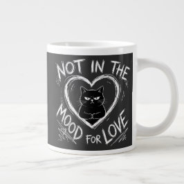 Not In The Mood For Love Grumpy Cat Sarcastic ジャンボコーヒーマグカップ