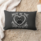 Not In The Mood For Love Grumpy Cat Sarcastic ランバークッション (ブランケット)