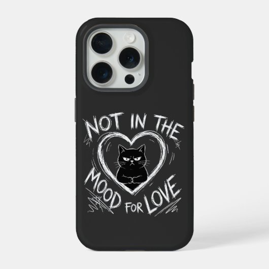 Not In The Mood For Love Grumpy Cat Sarcastic iPhoneケース (裏面)