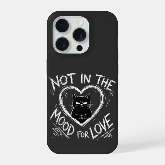 Not In The Mood For Love Grumpy Cat Sarcastic iPhoneケース (裏面)