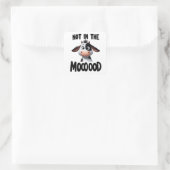 "Not In The MOOOOD"牛の引用文 スクエアシール (バッグ)
