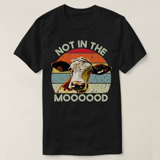 Not In The Mooowood - Moody Cow Heifer Lover Vinta Tシャツ (デザイン正面)