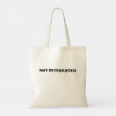 Not Interested 太字レトロタイポグラフィトートバッグ トートバッグ (裏面)