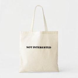 Not Interested Bold Retro Typographic Tote Bag トートバッグ