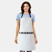 Not Interested Retro Typographic Embroidered  エプロン (着用した状態)