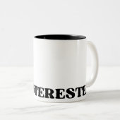 Not Interested Retro Typographic Two-Tone Mug ツートーンマグカップ (正面右)