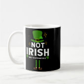 Not Irish But Supportive Fun Irish Pub Crawl St Pa コーヒーマグカップ (左)