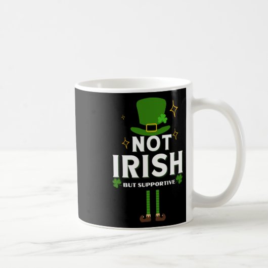Not Irish But Supportive Fun Irish Pub Crawl St Pa コーヒーマグカップ (右)