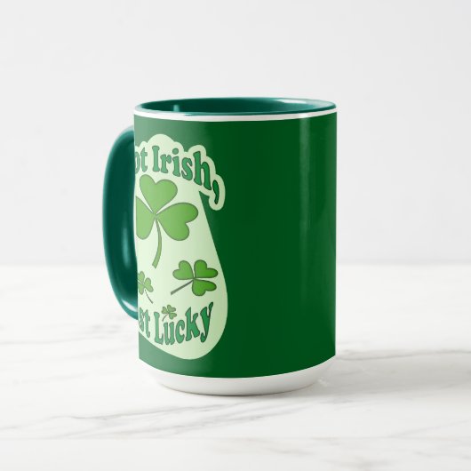 Not Irish Just Lucky St Patrick’s Day - caneca マグカップ (正面左)