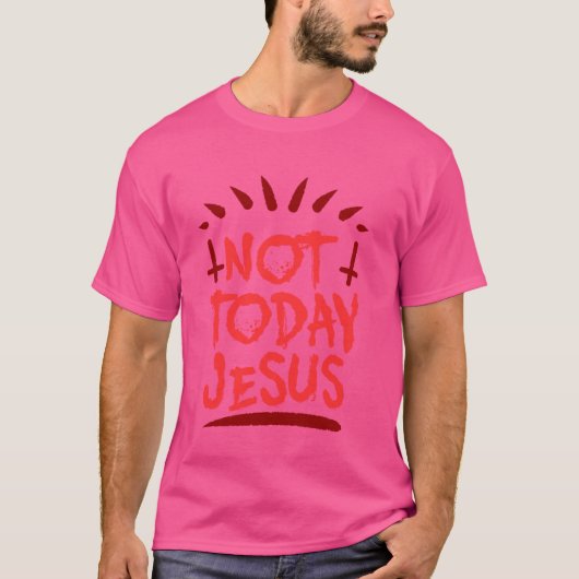 Not Jesus - Gothic 666サタニストSatan Satanic Tシャツ (正面)