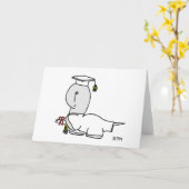 「Not Keit Nelson」のデイジー付き卒業カード カード (黄色い花)