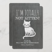Not Kitten おもしろい Bridesmaidの提案 招待状 (正面/裏面)