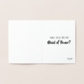 Not Kitten - Bridesmaid おもしろい Proposal 箔カード (内部)