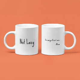 NOT LAZY、電力効率に優れたモード – おもしろい Office コーヒーマグカップ