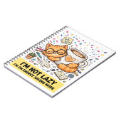 Not Lazy - Energy Saving Cat Notebook ノートブック (左側)