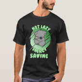 Not Lazy Energy Saving  Lazy Koala Bear Tシャツ (正面)