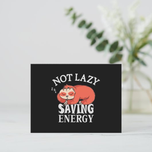Not lazy, Saving Energy ポストカード (スタンド正面)