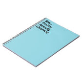 Not Listening Funny Notebook ノートブック (左側)