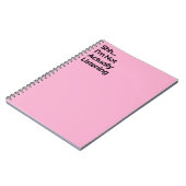 Not Listening Funny Notebook ノートブック (左側)