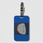 Not Lonely (おもしろい青)荷物タグ ラゲッジタグ (正面縦)