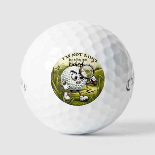 Not Lost I'm Hiding Golf Ball - Funny Personalized ゴルフボール (正面)