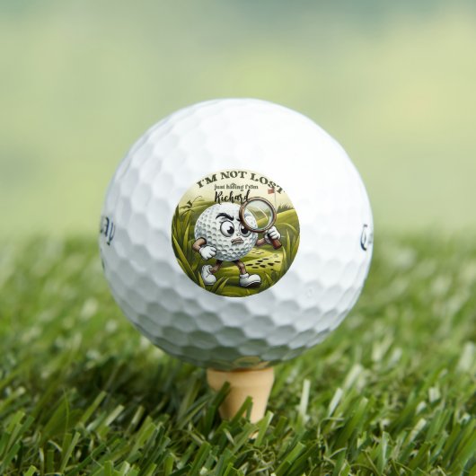 Not Lost I'm Hiding Golf Ball - Funny Personalized ゴルフボール (インサイチュ 木)