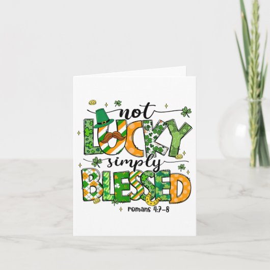 Not Lucky 賛美 Simply St patricks day信仰Chr カード (正面)