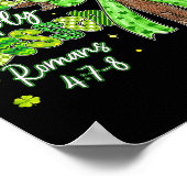 Not lucky blessed christian shamrocks st patricks ポスター (角)