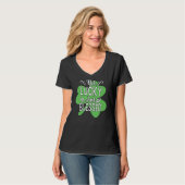 Not Lucky Just 賛美 Green Shamrock Saint Patric Tシャツ (正面フル)