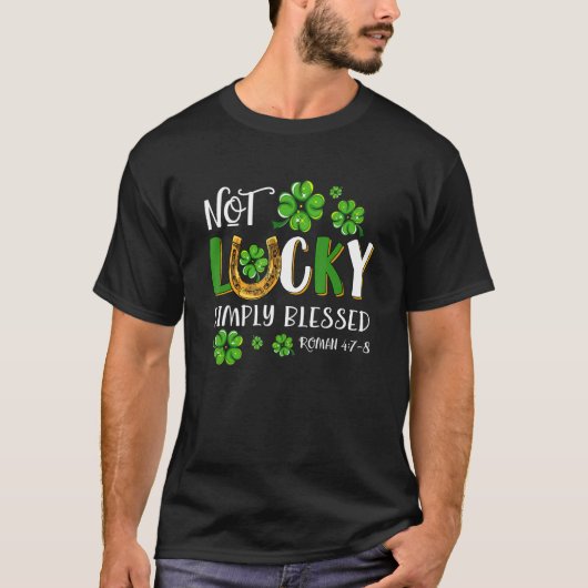 Not Lucky Just 賛美 Leopard Shamrock St Patrick Tシャツ (正面)