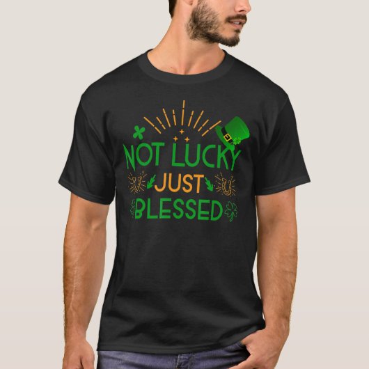 Not Lucky Just 賛美 Leopard Shamrock St Patrick Tシャツ (正面)