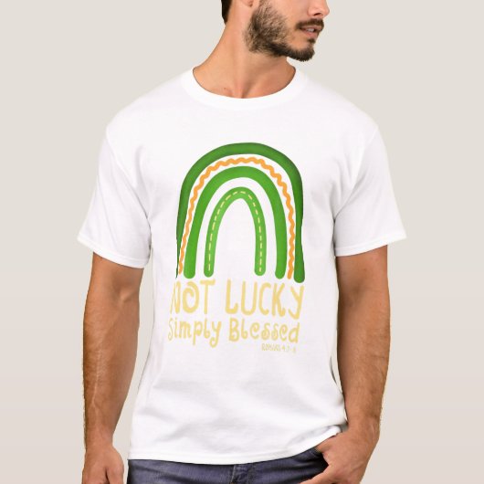Not Lucky Just 賛美 Leopard Shamrock St Patrick Tシャツ (正面)