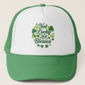 Not Lucky Just Blessed Catholic St. Patrick's Day キャップ (正面)