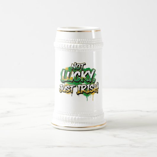 Not Lucky Just Irish St. Patrick's Day ビールジョッキ (中央)