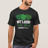 Not Lucky Simple Blessed Faith Shamrock Patricks D Tシャツ (正面)