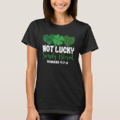 Not Lucky Simple Blessed Faith Shamrock Patricks D Tシャツ (正面)