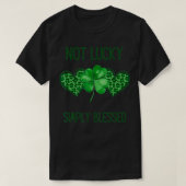 Not Lucky Simple Blessed Leopard Patricks Day Iri Tシャツ (デザイン正面)