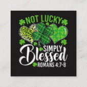 Not Lucky Simply Blessed Christian エンクロージャーカード (裏面)