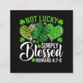 Not Lucky Simply Blessed Christian エンクロージャーカード (正面)
