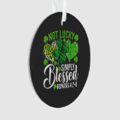 Not Lucky Simply Blessed Christian オーナメント (正面)