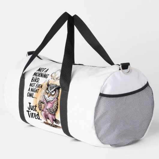 Not Morning Bird Night Owl ダッフルバッグ (右コーナー)