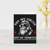 Not My Circus Not My Monkeys Funny Gorilla Saying カード (黄色い花)