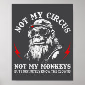 Not My Circus Not My Monkeys Funny Gorilla Saying  ポスター (正面)