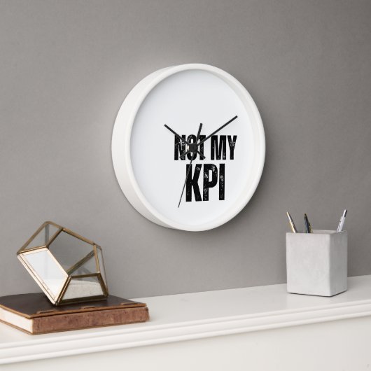 Not My KPI Analog Typography Wall Clock 壁時計 (オフィス)