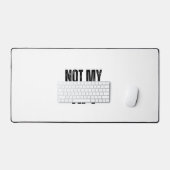 Not My KPI Extra Large Typographic Desk Mat デスクマット (キーボード&マウス)