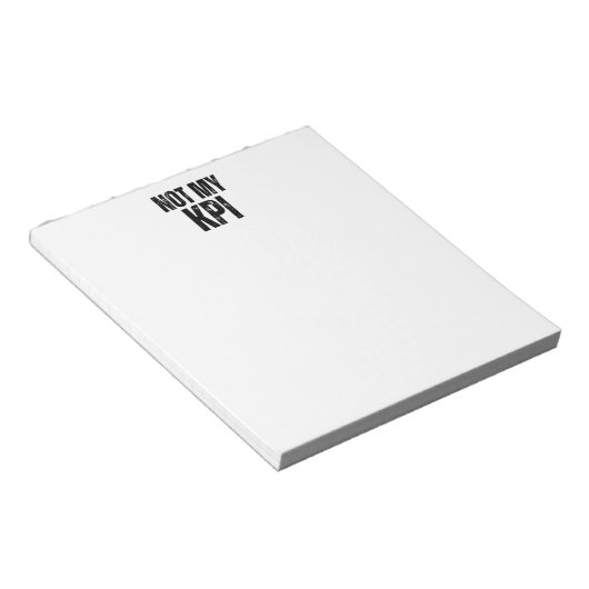 Not My KPI Minimalist Daily Task List Notepad ノートパッド (アングル)