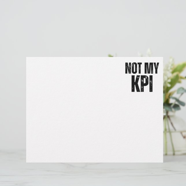 Not My KPI Minimalist Professional Letterhead レターヘッド (スタンド正面)